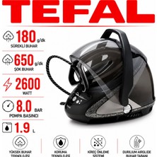 Tefal GV9620 Pro Express Ultimate Care Buhar Kazanlı Ütü 2600 Watt 650 gr Şok Buhar Geniş Su Haznesi Hassas Kumaşlarda Güvenli ve Konforlu Ütü Deneyimi