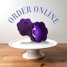 Pink Rose  Mor 12 Li Silikon Mini Papatya Kek Kalıbı,muffin Kalıbı 12 Adet,airfyer Uyumlu