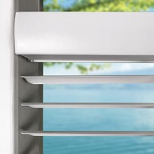 Interiors Akülü Beyaz 1 "ışık Filtreleme Mini Panjurlar 27,5" G x 60" H Ev Için Pencere Panjurları, Iç Mekan Pencereleri Için Yatay Panjurlar