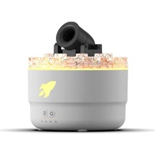 Cannon Aromatik Nemlendiriciler, USB Kokusu Difüzör Esansiyel Yağı, 7 Renk LED Volkanik Nemlendiriciler Difüzör, Serin Sis Hava Nemlendiricisi, Ev Odası Için (Beyaz)