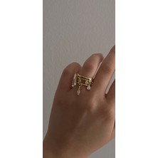 Kad Collection Premium Seri Taşlı Sallantılı Ayarlanabilir Yüzük