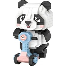 Loz Tatlış Serisi: Sürücü Panda | 320 Parça Mikro Bloklar | 14+ Yaş | Hayvan Maketi
