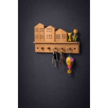 Htd Wood Mahalle Duvar Tipi Anahtar Askılığı