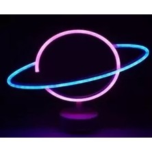 Nemere İthalat Neon Işıklı Satürn Lamba Nemere Ithalat