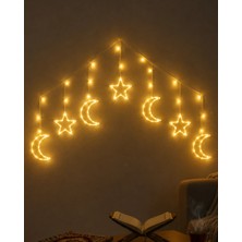 Twin Store Dekoratif Ay Yıldız LED Ramazan Lambası Sıcak Beyaz Tasarım