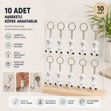 10 Adet Hareketli Köpek Anahtarlık – 3D Baskı Sevimli Köpek Figürlü Anahtarlık Seti