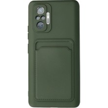 Senson Xiaomi Redmi Note 10 Pro Kılıf Kelvin Kartvizitli Silikon - Koyu Yeşil