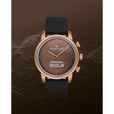 Nacar Hıbrıd Smart Siyah Hakiki Deri Unısex Kol Saati NS01-1946607-RRL1