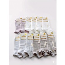 Mısırlı; Bambu Kadın Patik; Yazlık; Dikişsiz; Asorti 12'li Paket 36-40