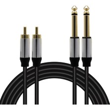 Temiz Pazar 2x6.3 mm Mono Erkek + 2xrca Erkek 1.5 Metre Kablo [ara]
