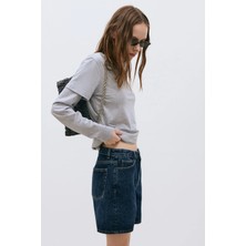 Suud Collection Mavi Everly Denim Şort