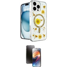 Apple Uyumlu iPhone 16 Pro Kılıf Kozmos Doku Ikili Koruma Seti