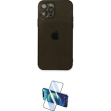 Apple Uyumlu iPhone 12 Pro Kılıf Ahenk Doku Ikili Koruma Seti