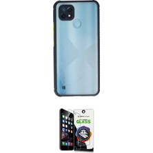Realme Uyumlu C21 Kılıf Nova Asil Özel Seri Ikili Koruma Seti