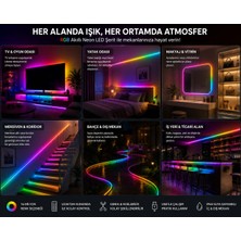 Cata CT-4567 Rgb Akıllı Neon LED Şerit 5 Metre – Kumandalı Renk Değiştiren IP65 Suya Dayanıklı LED Işık