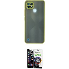 Realme Uyumlu C21 Kılıf Ahenk Çizgi Serisi Ikili Koruma Seti