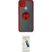 Oppo Uyumlu Oppo A15 Kılıf Yörünge Çizgi Ikili Koruma Seti