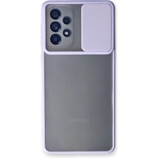 LTG Nova Galaxy A53 5g Kılıf Palm Buzlu Kamera Sürgülü Silikon - Lila