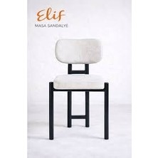 Elif Sandalye Ranalli Metal Sandalye | Modern Tasarım Konforlu Kumaş Oturum Dayanıklı Metal Ayak Yemek