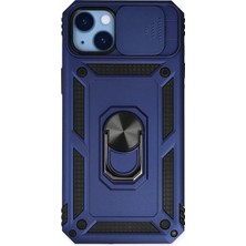 LTG Nova Iphone 14 Kılıf Pars Lens Yüzüklü Silikon - Lacivert