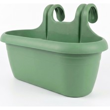 ToXA Hera Askılı Balkon Saksısı 6,5 Litre (39cm) Drenaj Izgaralı ve Denge Aparatlı
