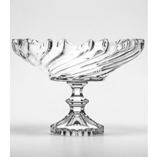 City Glass Twist Ayaklı Cam Meyvelik / Sunumluk  (30 Cm)
