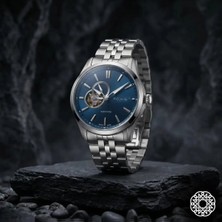 Grande Amor Kuyumculuk Open Heart Lacivert Safir Camlı Otomatik Erkek Saat Modeli