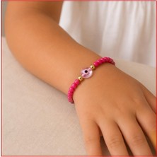BijuStore Pembe Renk Boncuk - Nazar Boncuğu Çocuk Bileklik