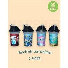 Happier Çocuk Sevimli Bardak 300 Ml- 2 Adet-Bpa Içermez