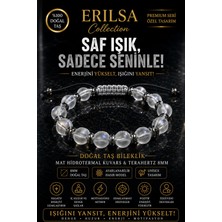 Erilsa Sertifikalı Mat Hidrotermal Kuvars Terahertz Doğal Taş Bileklik 8 mm Ayarlanabilir Premium Model