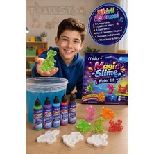 Toyfest Magic Slime Water Elf 5 Renk Sihirli Slime Oyun Seti Dinozor Kalıplı Çocuk Oyuncağı