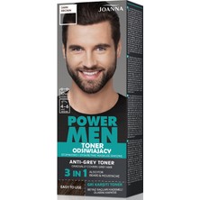 Joanna Power Men Anti-Grey Toner 3ü1 Arada 02 Koyu Kahverengi