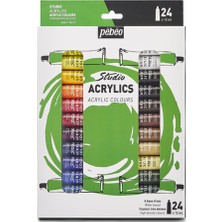 Artlantis Akrilik Boya 24 Renk 12 ml 1 Paket Pepeo Akrilik Boya Seti 24 Lü Ahşap Tuval Taş Ağaç Boyamalar Için Idea Boyama Seti