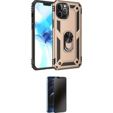 Nuveden Ieg™ Iphone 12 Pro Max Kılıf Ahenk Klasik Koleksiyonu - Siyah 3D Antistatik Hayalet Cam Ekran