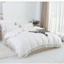 Metinev Metin Ev® Soft Fringe Saçaklı Nevresim Takımı — Yumuşak Dokulu Premium Seri