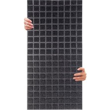 Esranın Dünyası Tink Kendinden Yapışkanlı Akustik Ses Yalıtımı, Duvar Ses Yalıtım Paneli, Ses Emici Keçe Panel, Dekoratif Kare Desenli Keçe Panel 45X90 cm / 2 Adet / 0,81 M² Antrasit