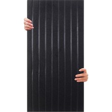 Esranın Dünyası Tink Kendinden Yapışkanlı Akustik Panel, Duvar Ses Yalıtım Paneli, Ses Emici Lambiri Desenli Dekoratif Keçe Panel 45X90 cm / 2 Adet / 0,81 M² Siyah