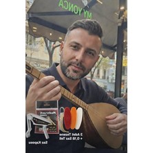 Esranın Dünyası Masterwork Pyramid Profesyonel Saz Teli 0.18 Kısa Sap 7 Telli Takım, Saz Bağlama Kaposu ve 3 Adet Tezene Seti