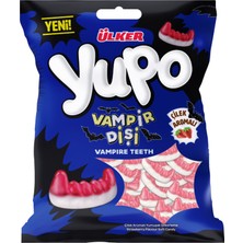 Ülker Yupo Jelly Vampir Dişi - Çilek Aromalı Yumuşak Şekerleme - 80 Gram - 24 Adet