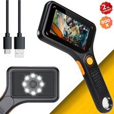 Sevgift Dijital Ekranlı El Mikroskobu 500X | Otomatik Odaklamalı Taşınabilir Mini Mikroskop