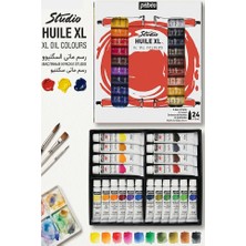 ArtMaster Yağlı Boya 24 Renk 12 ml 1 Paket Pepeo Yağlı Boya Seti 24 Lü Ahşap Tuval Taş Ağaç Boyamalar Için Idea Boyama Seti