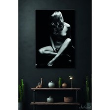 Şehzat Nü Kadın Vücut  Dikey Tekli Kanvas Duvar Tablosu Modern Salon Yatak Odası Ofis Cafe