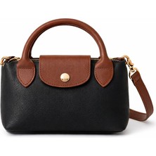Elan Collection Kadın Çanta Küçük Boy Minimalist Tasarım Mıknatıs Kapama El ve Omuz Çantası Siyah