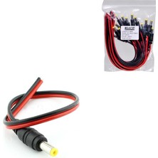 Polaxtor Fully TK34 5.5x2.5 mm Güç Kablo 25 cm Dayanıklı Tasarım PLX-10436-10'lu Paket