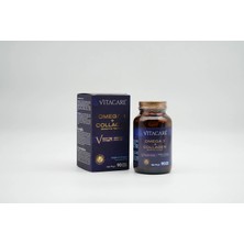 Vitacare Omega 3 + Collagen 90 Softjel Kapsül, Cilt, Saç ve Eklem Desteği, Balık Yağı Takviyesi