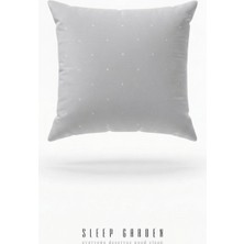 Sleep Garden Erguvan Serisi Kadife Gri Taşlı Dekoratif Kırlent 45X45 2'li
