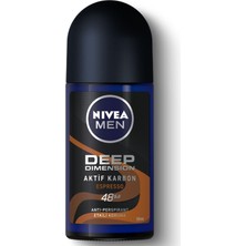 Nivea Men Derin Boyut Espresso Roll-On Deodorant 50 ml Baharatlı Koku ile 48 Saat Koruma