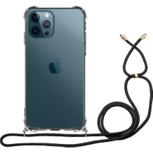 i-Stone iPhone 11 Pro Boyun Askılı Şeffaf Tank Kılıf Siyah