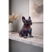 Pop Art & Graffiti Desenli Köpek Biblo – Renkli Modern Dekoratif Ev Aksesuarı