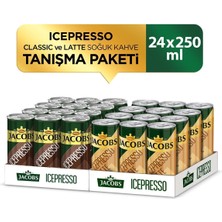 Jacobs Icepresso Latte & Classıc Soğuk Kahve 250 ml x 24